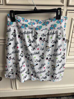 Skort Obsession - SOFY PLAYS PICKLEBALL WHITE SKORT, Size L